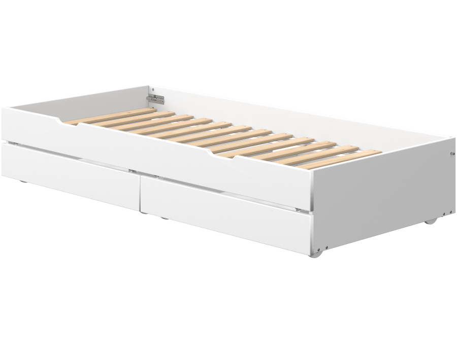 Flexa White Onderschuifbed met 2 lades