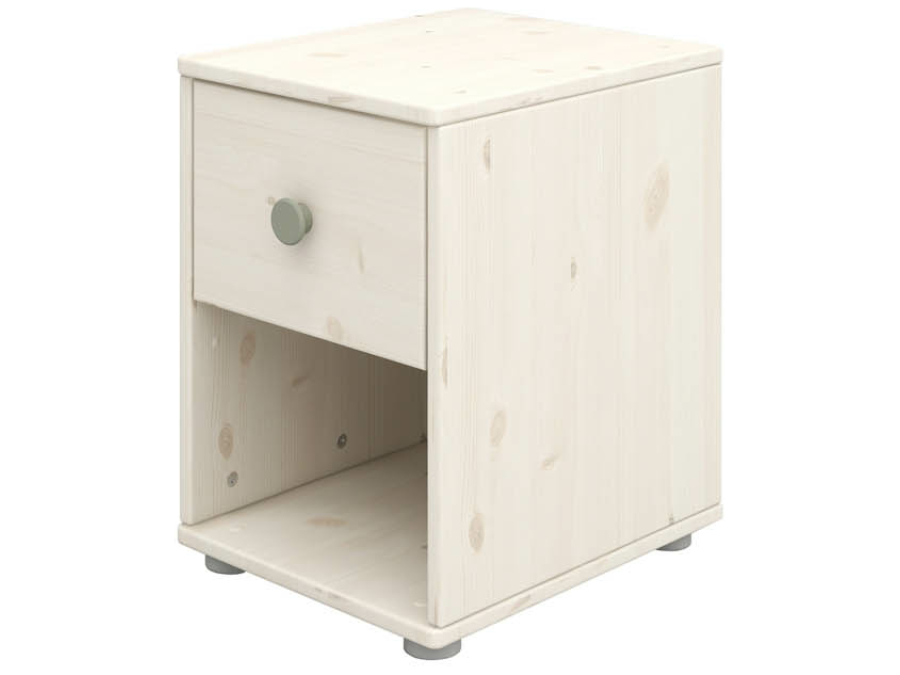 Flexa Classic nachtkastje whitewash / natural green