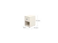 Flexa Classic nachtkastje whitewash / teal - Afbeelding 3