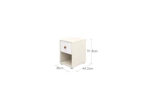 Flexa Classic nachtkastje whitewash / wit / blush - Afbeelding 3