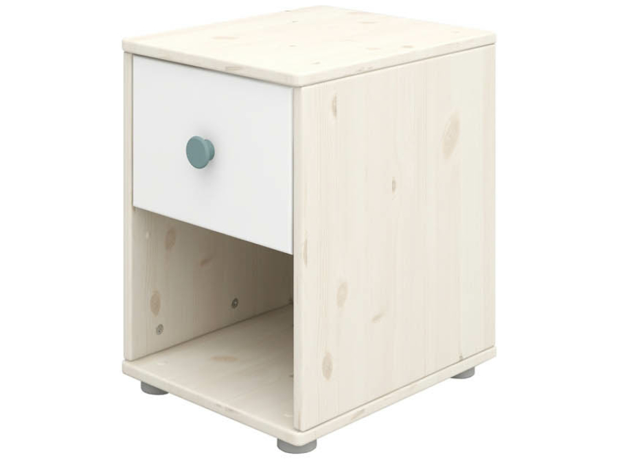 Flexa Classic nachtkastje whitewash / wit / teal