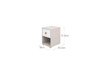 Flexa Classic nachtkastje greywash / wit / blush - Afbeelding 3