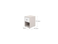 Flexa Classic nachtkastje greywash / wit / natural green - Afbeelding 3