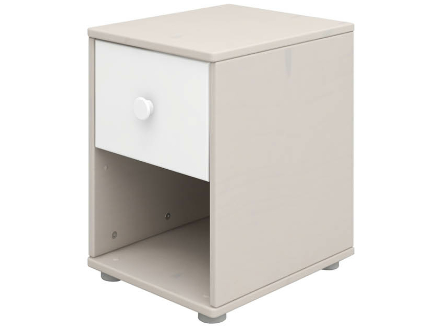 Flexa Classic nachtkastje greywash / wit / wit
