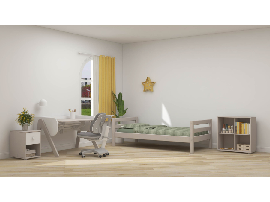 Flexa Classic nachtkastje greywash / wit / wit - Afbeelding 4