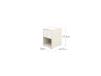Flexa Classic nachtkastje whitewash / wit / wit - Afbeelding 3