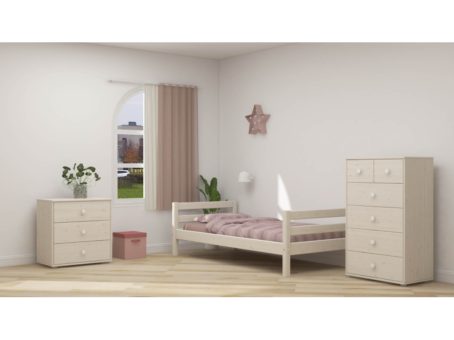 Flexa Classic ladekast met 3 laden whitewash / wit - Afbeelding 5