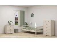 Flexa Classic ladekast met 3 laden whitewash / natural green - Afbeelding 5