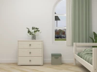 Flexa Classic ladekast met 3 laden whitewash / natural green - Afbeelding 4
