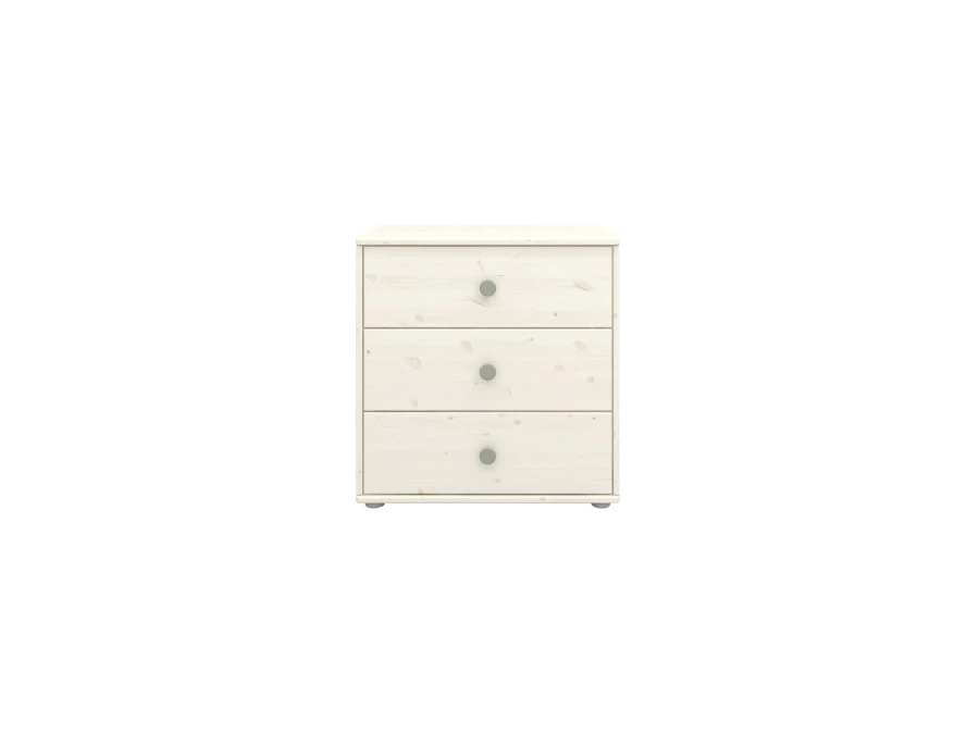 Flexa Classic ladekast met 3 laden whitewash / natural green - Afbeelding 2