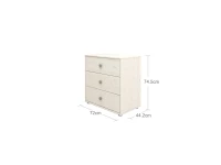 Flexa Classic ladekast met 3 laden whitewash / natural green - Afbeelding 3