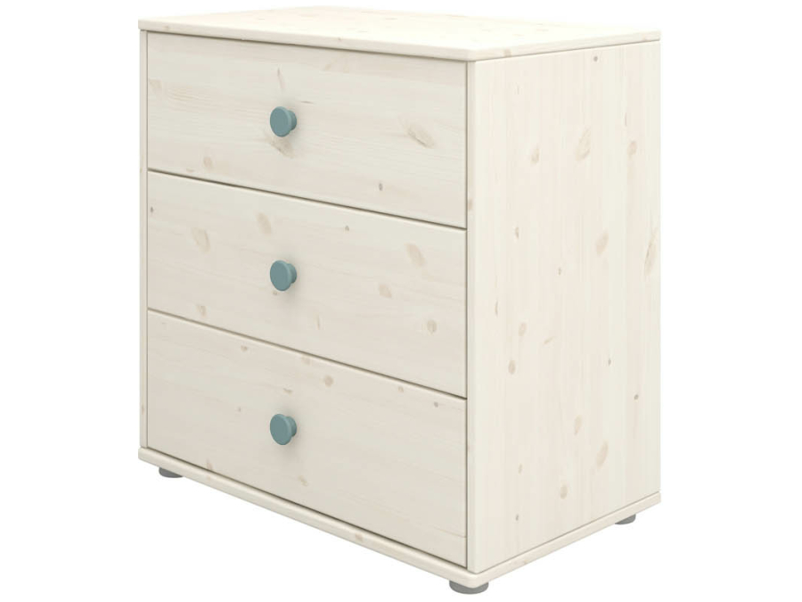 Flexa Classic ladekast met 3 laden whitewash / teal