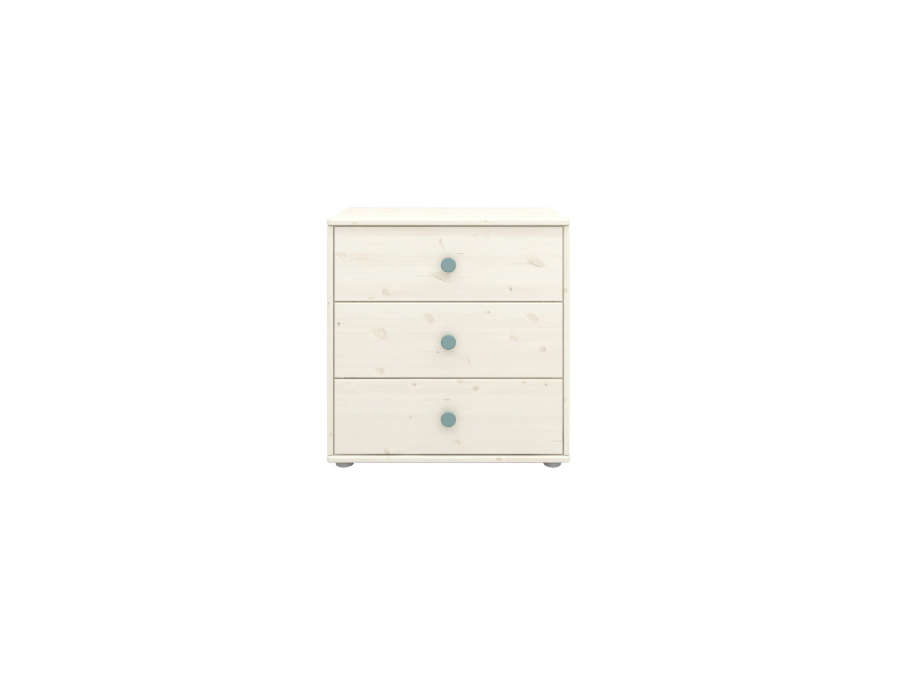 Flexa Classic ladekast met 3 laden whitewash / teal - Afbeelding 2
