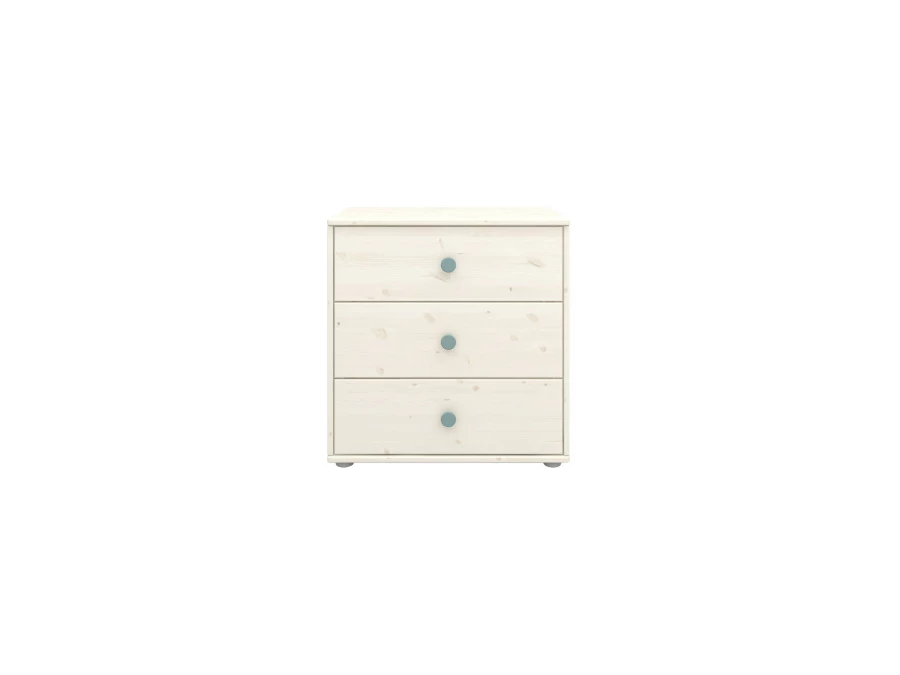 Flexa Classic ladekast met 3 laden whitewash / teal - Afbeelding 2