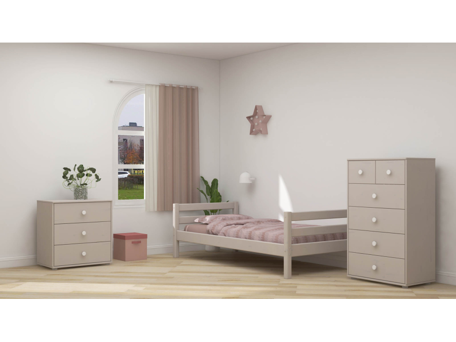 Flexa Classic ladekast met 3 laden greywash / wit - Afbeelding 5