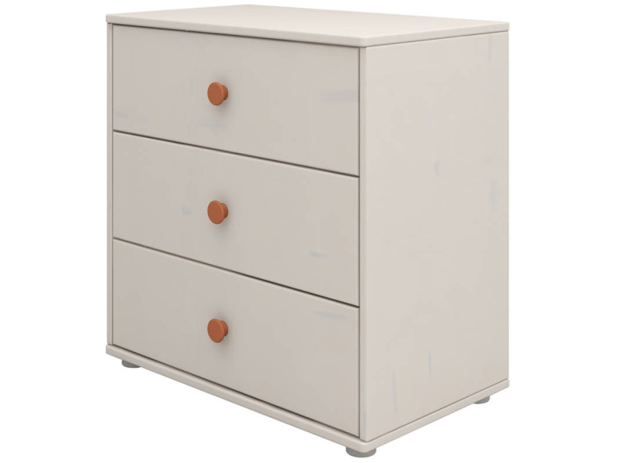 Flexa Classic ladekast met 3 laden greywash / blush