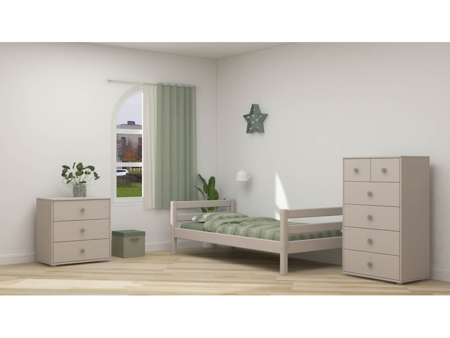 Flexa Classic ladekast met 3 laden greywash / natural green - Afbeelding 5
