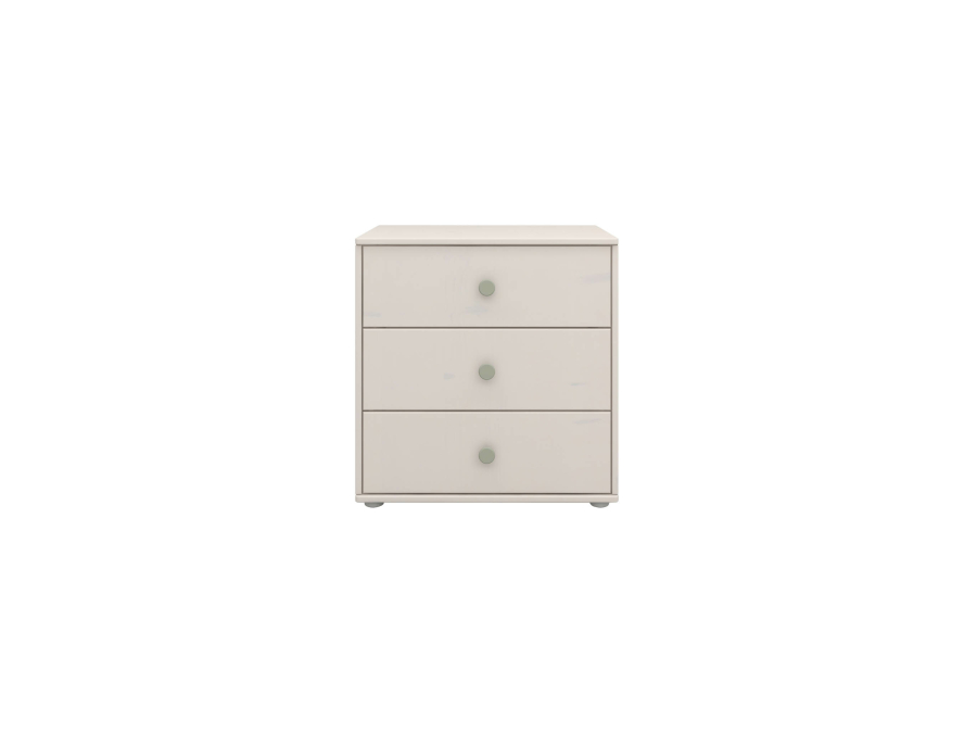 Flexa Classic ladekast met 3 laden greywash / natural green - Afbeelding 2