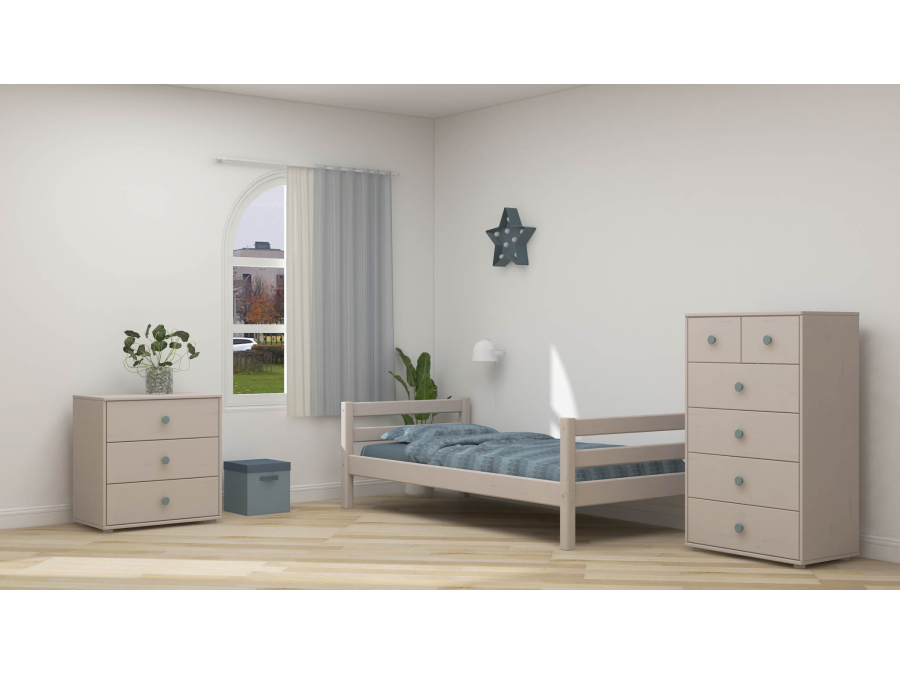 Flexa Classic ladekast met 3 laden greywash / teal - Afbeelding 5