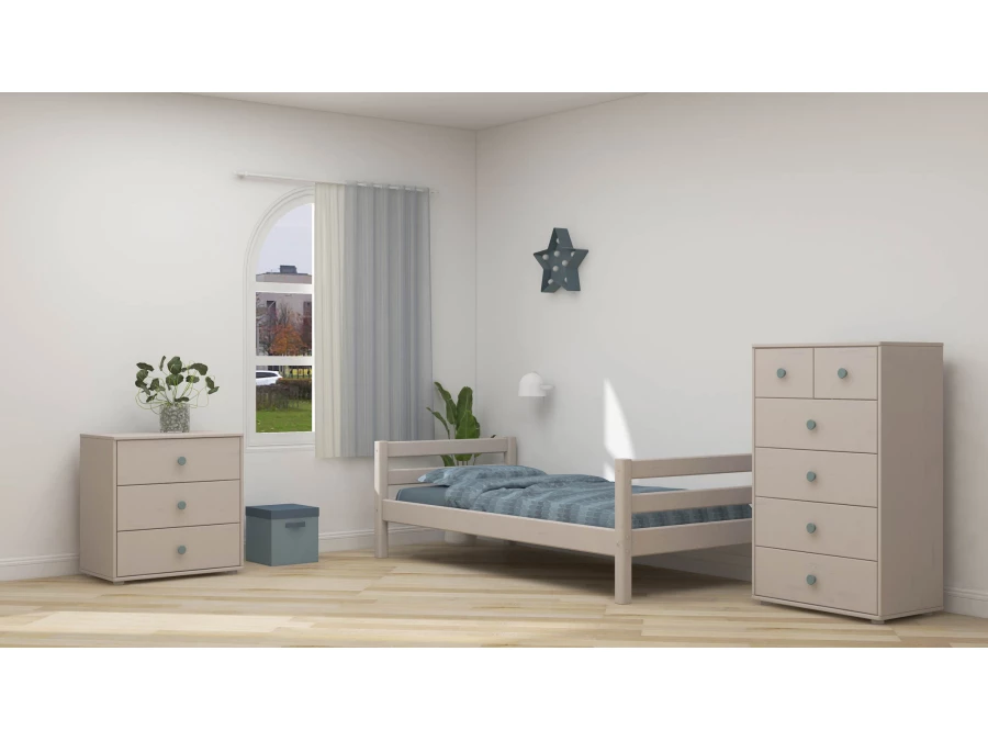 Flexa Classic ladekast met 3 laden greywash / teal - Afbeelding 5