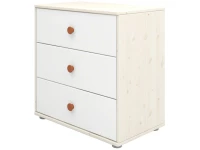 Flexa Classic ladekast met 3 laden whitewash / wit / blush