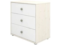 Flexa Classic ladekast met 3 laden whitewash / wit / natural green