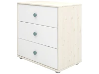 Flexa Classic ladekast met 3 laden whitewash / wit / teal