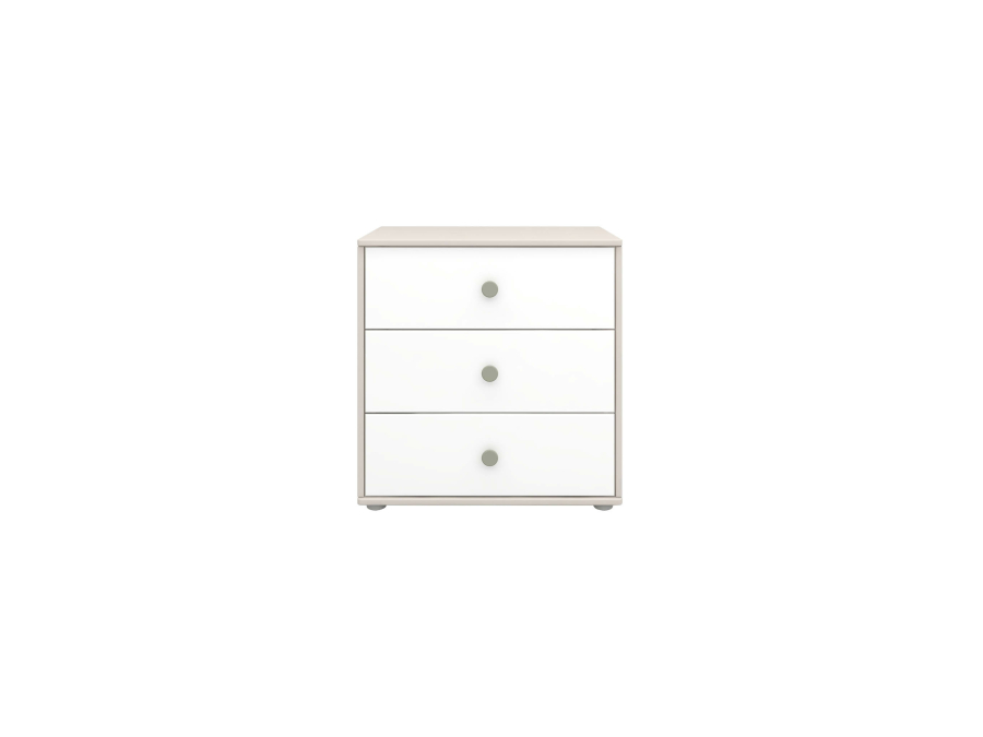 Flexa Classic ladekast met 3 laden greywash / wit / natural green - Afbeelding 2