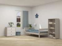 Flexa Classic ladekast met 3 laden greywash / wit / teal - Afbeelding 4
