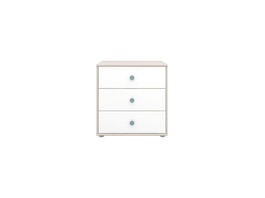 Flexa Classic ladekast met 3 laden greywash / wit / teal - Afbeelding 2
