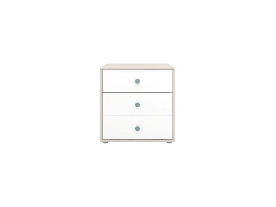 Flexa Classic ladekast met 3 laden greywash / wit / teal - Afbeelding 2