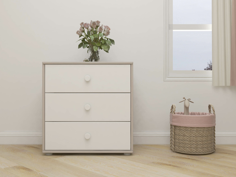 Flexa Classic ladekast met 3 laden greywash / wit / wit - Afbeelding 4