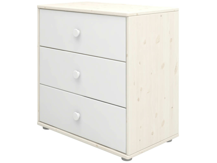 Flexa Classic ladekast met 3 laden whitewash / wit / wit