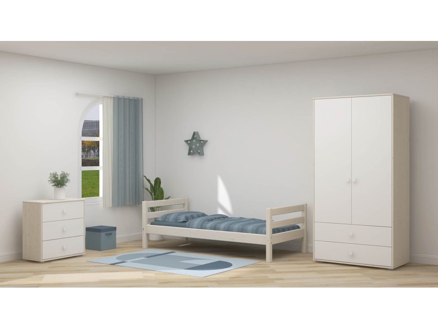 Flexa Classic ladekast met 3 laden whitewash / wit / wit - Afbeelding 5