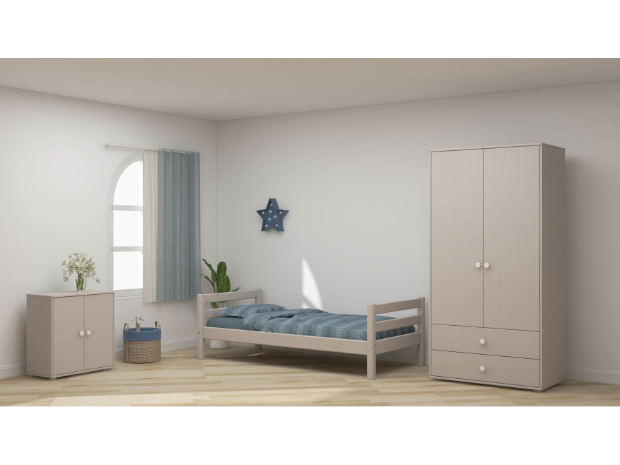 Flexa Classic kast met deuren greywash / wit - Afbeelding 6