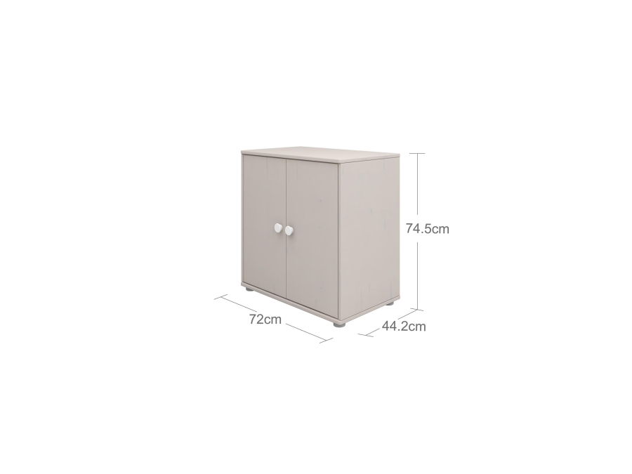 Flexa Classic kast met deuren greywash / wit - Afbeelding 3