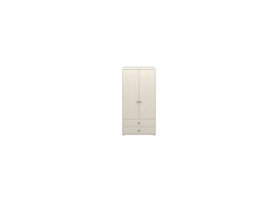 Flexa Classic 2-deurs kledingkast whitewash / natural green - Afbeelding 2