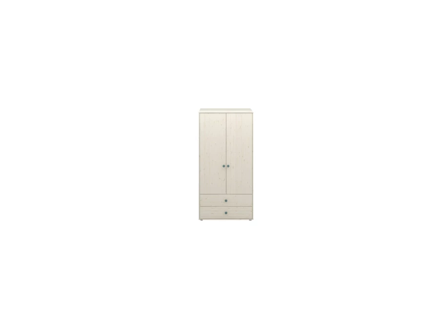 Flexa Classic 2-deurs kledingkast whitewash / teal - Afbeelding 2