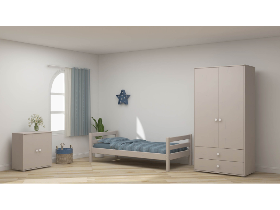 Flexa Classic 2-deurs kledingkast greywash / wit - Afbeelding 6