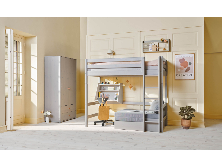 Flexa Classic 2-deurs kledingkast greywash / blush - Afbeelding 6