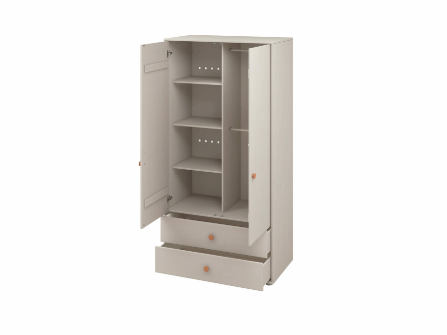 Flexa Classic 2-deurs kledingkast greywash / blush - Afbeelding 4