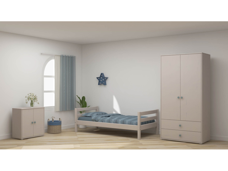 Flexa Classic 2-deurs kledingkast greywash / teal - Afbeelding 6