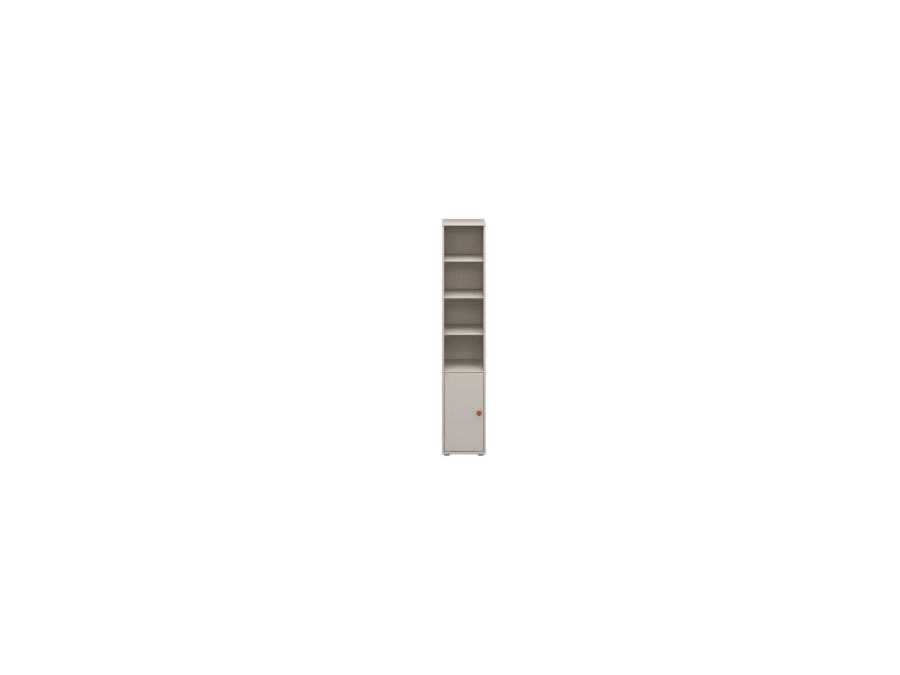 Flexa Classic boekenkast met 4 vakken en deur greywash / blush - Afbeelding 2
