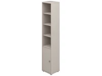 Flexa Classic boekenkast met 4 vakken en deur greywash / natural green