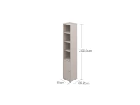 Flexa Classic boekenkast met 4 vakken en deur greywash / natural green - Afbeelding 3