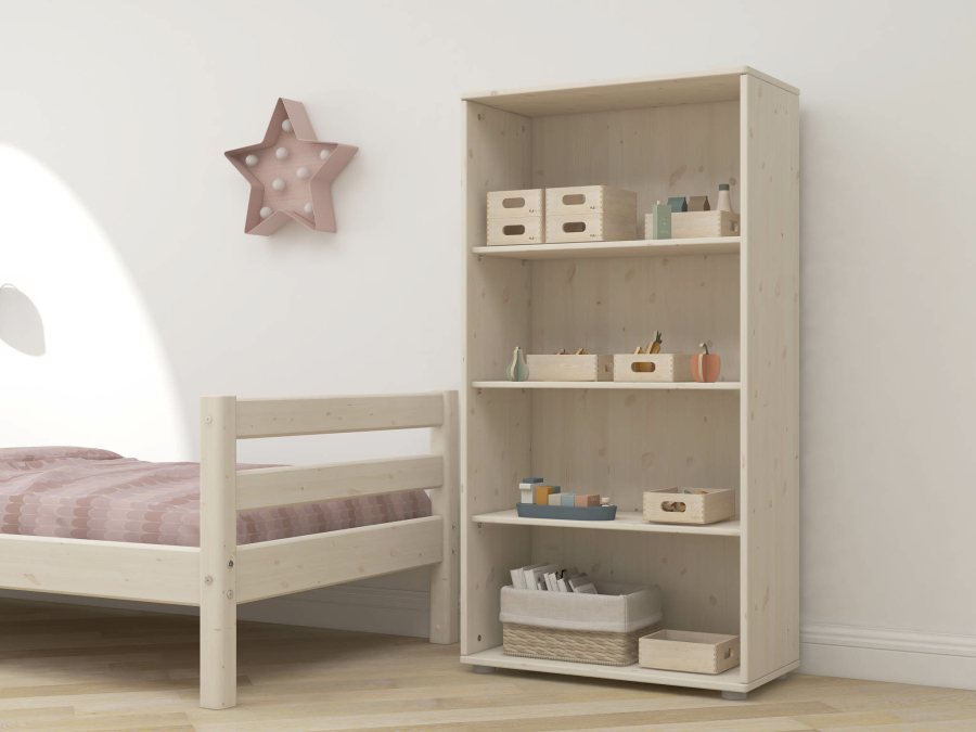Flexa Classic boekenkast met 3 planken whitewash - Afbeelding 4