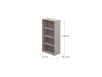 Flexa Classic boekenkast met 3 planken greywash - Afbeelding 3