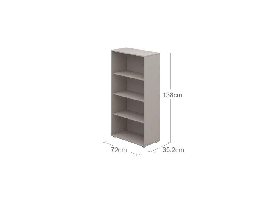 Flexa Classic boekenkast met 3 planken greywash - Afbeelding 3