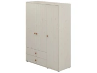 Flexa Classic 3-deurs kledingkast whitewash / blush