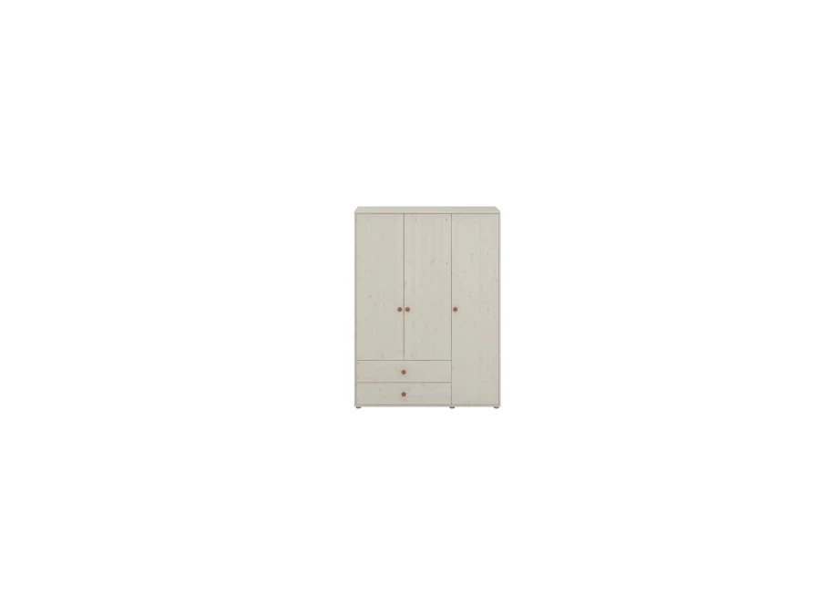 Flexa Classic 3-deurs kledingkast whitewash / blush - Afbeelding 2